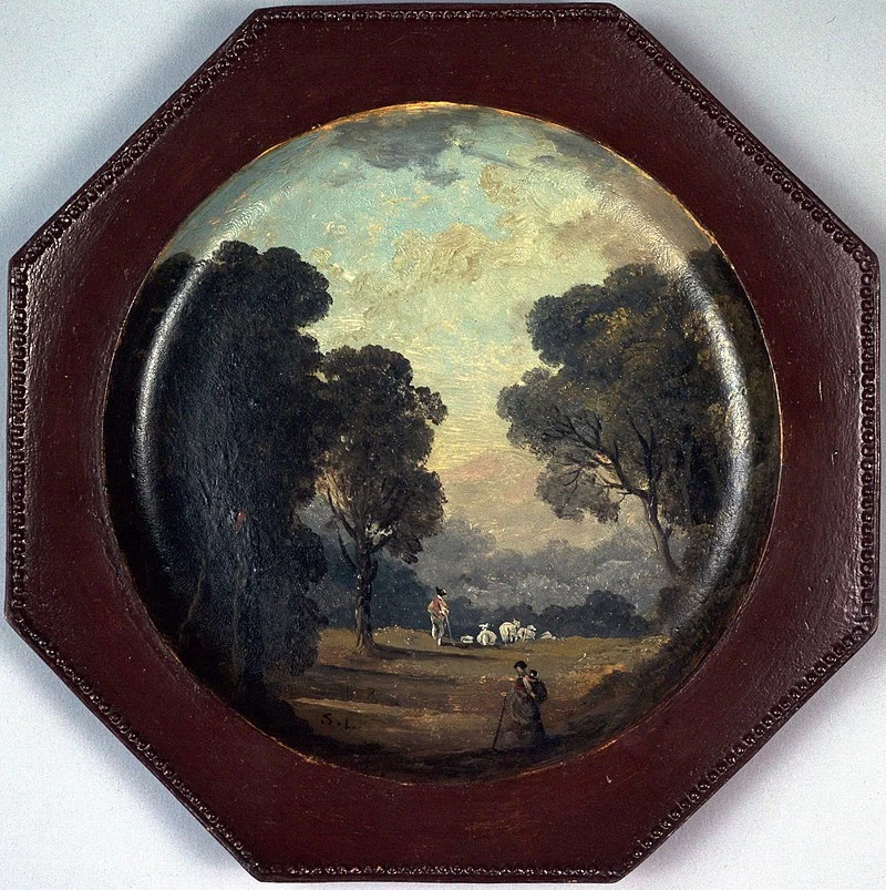 Paesaggio dipinto su un piatto - Musee Carnevalet